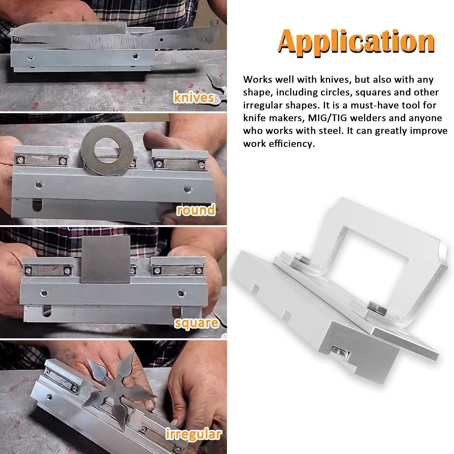 Magnetic Bevel Jig for Knife Making & Blade Grinding, 0-45° Adjustable Tool