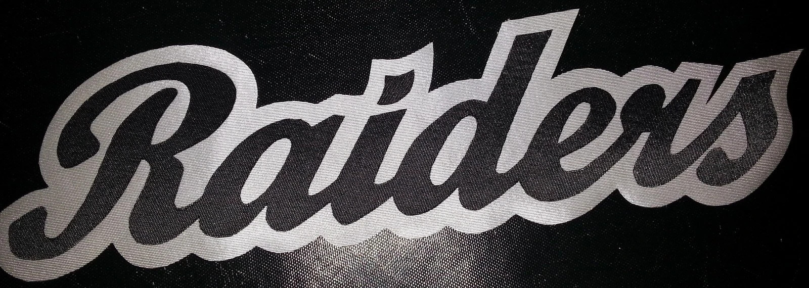 HUGE RAIDERS IRON-ON PATCH - 3.25" x 12"  MANY COLORS AVAILABLE!!