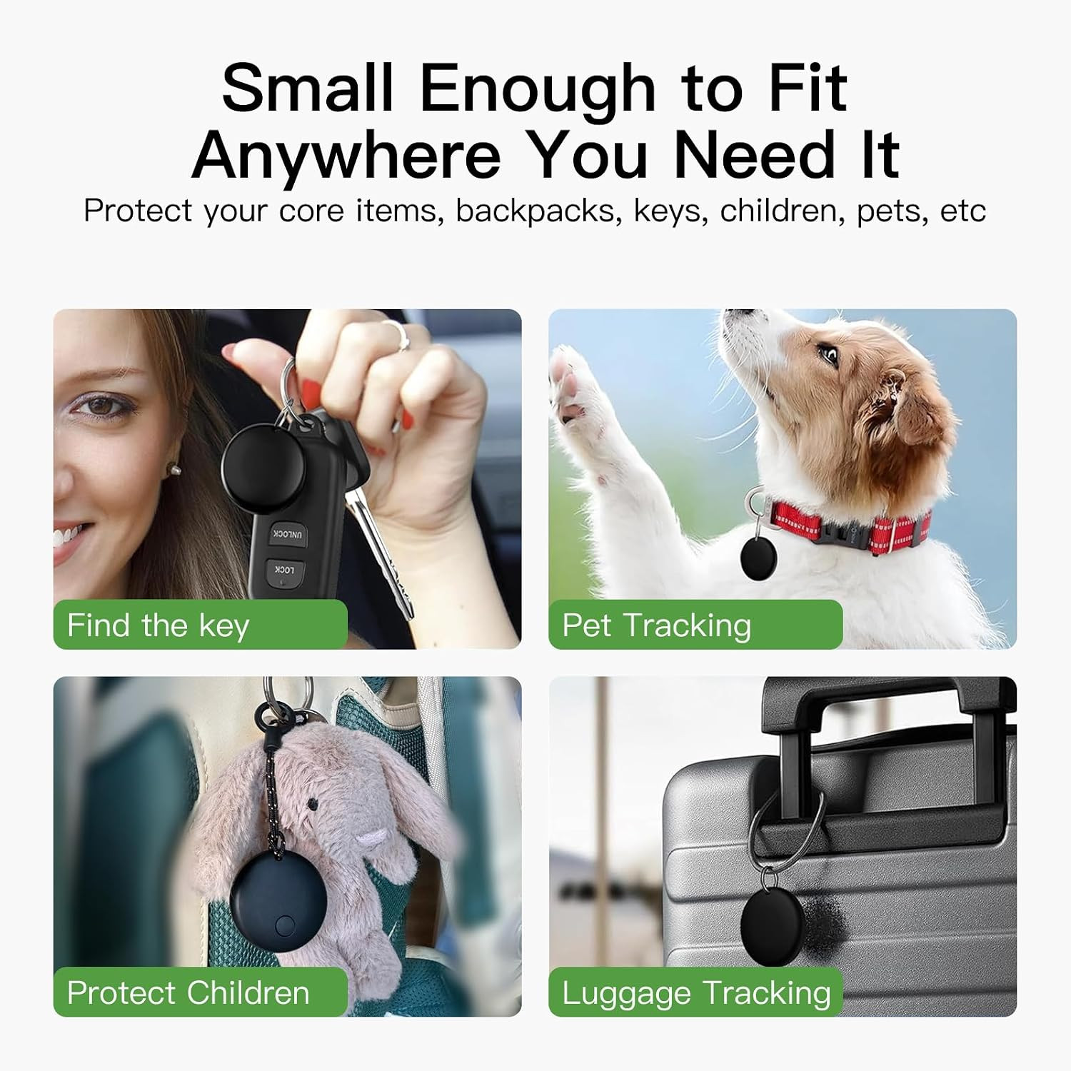 RAINDROPS Air Tracker Tags for Android, Air Tags-4 Pack Bluetooth Tracker Works