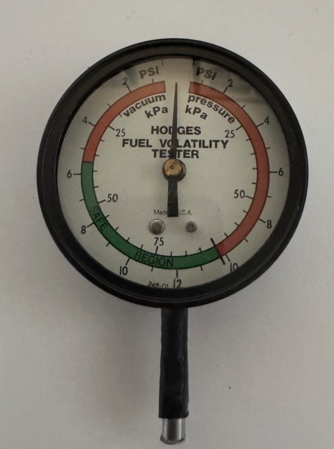 Hodges Fuel Volatility Tester Gauge