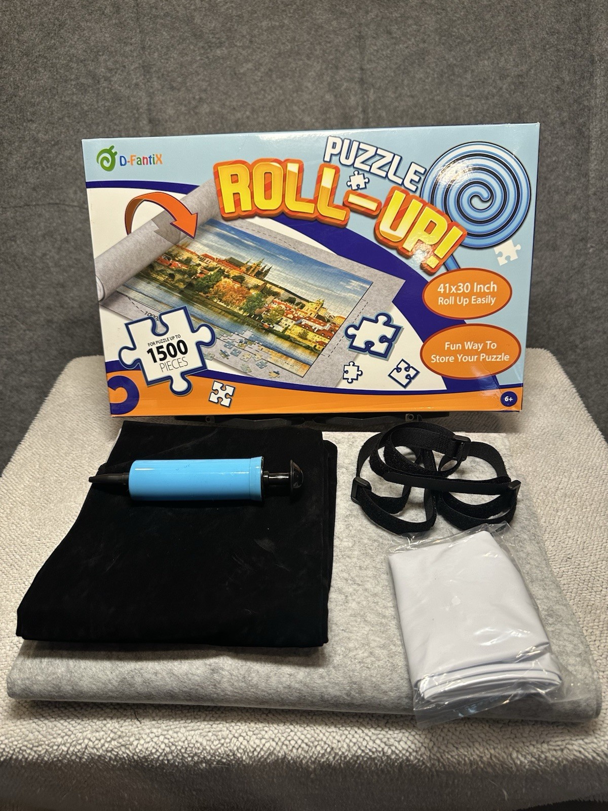 D-Fantix Jigsaw Puzzle Mat Roll Up Fits Up To 1500 PC Puzzle 41” X 30” Storage