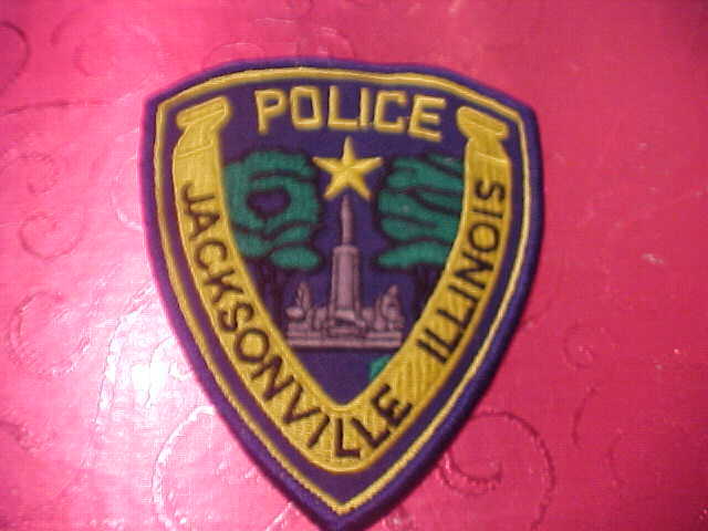 JACKSONVILLE ILLINOIS POLICE PATCH SHOULDER SIZE USED NOT A BADGE