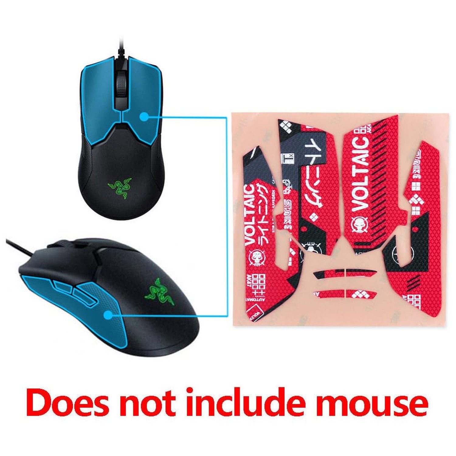Cool Patterns Textures Grip Tape Compatible for Razer Viper/Viper Ultimate Ga...