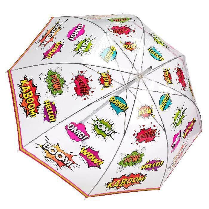 Galleria Enterprises Comic Book Clear Bubble Stick Umbrella