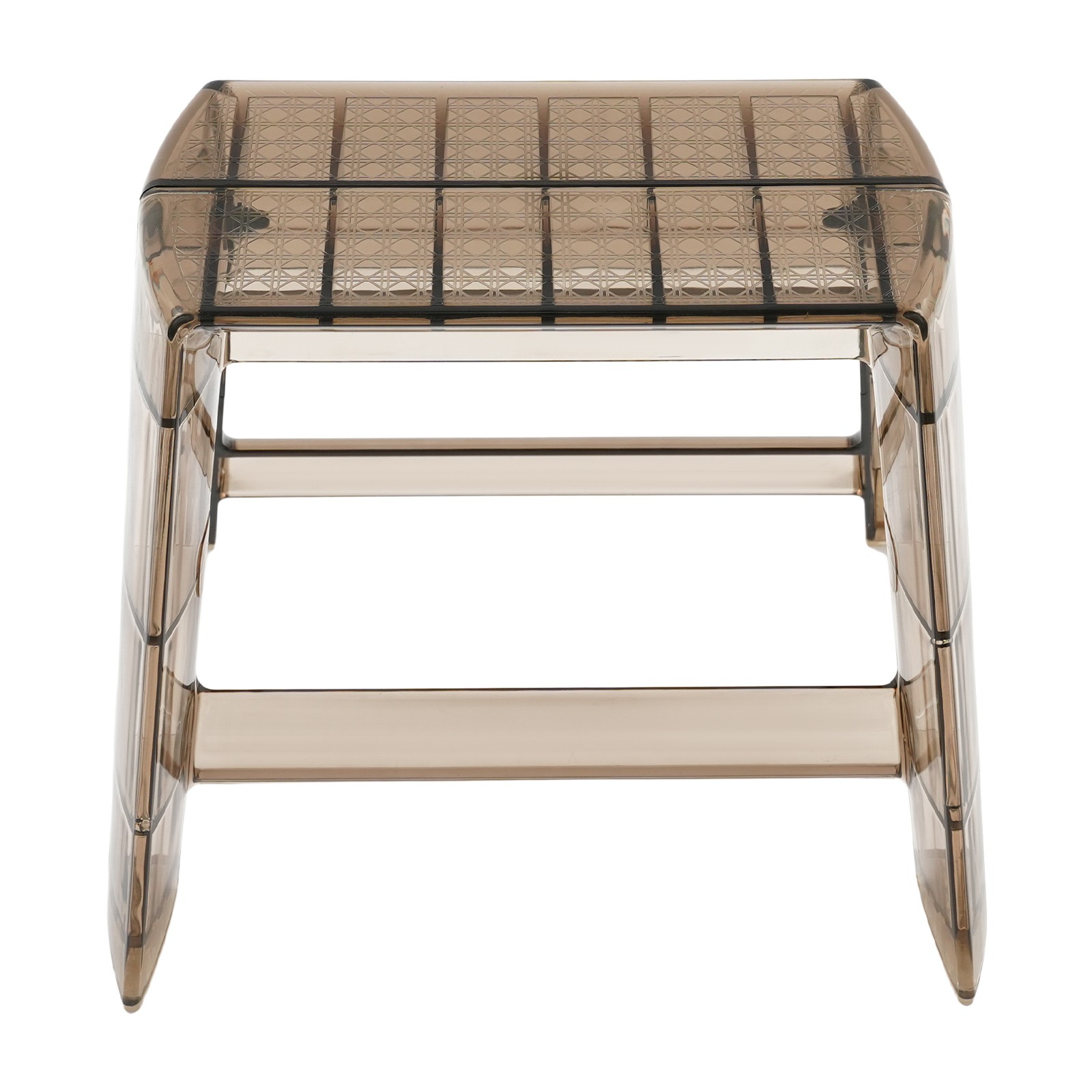 2 Step Protable Step Ladder Step Stool Clear Brown Stool For Indoor Outdoor