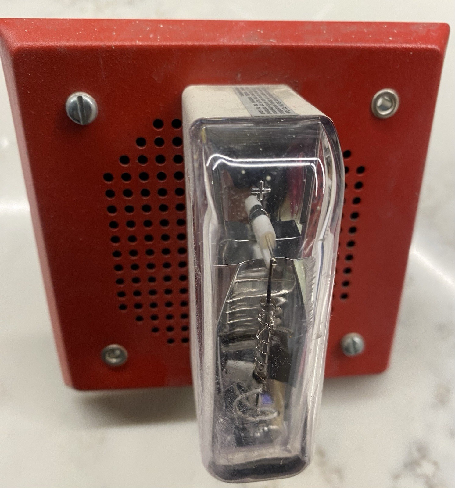 WHEELOCK WALL FIRE ALARM SPEAKER STROBE, E-70-LSM-24, 25/70 VRMS