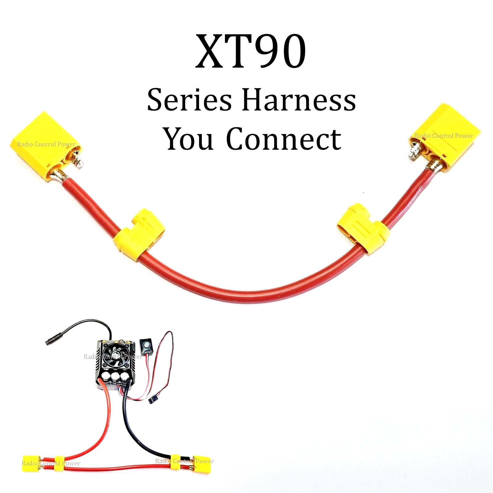 RCP XT90 Series Harness Ready to Connect to ESC 10 awg Double Battery Voltage