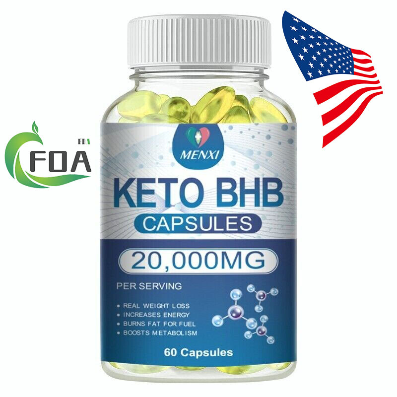 60 Keto BHB Capsule 20000mg Weight Loss Fat burner Appetite Suppressant Fat Burn