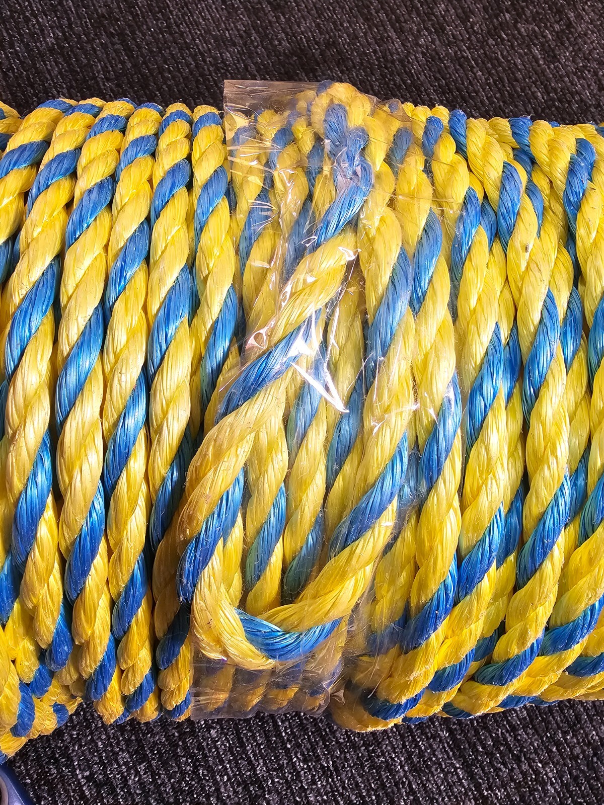 Ideal 1/2" Diameter X 600 Ft Long Pro-Pull Polypropylene Rope Blue/Yellow 31-850