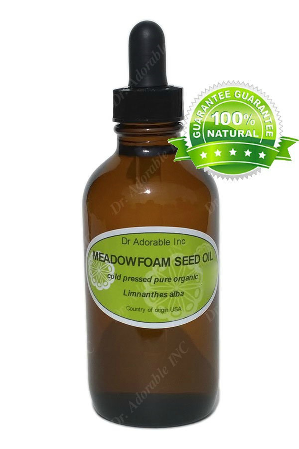 2 oz Glass Bottle with Glass Dropper Meadowfoam Oil Pure Skin Care Hair Health