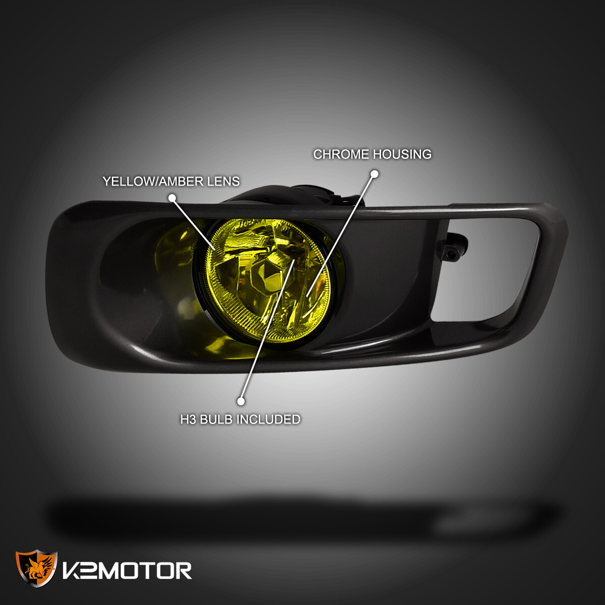 Fits 1999-2000 Honda Civic Si Yellow Bumper Fog Lights Driving Lamps Kit+Switch