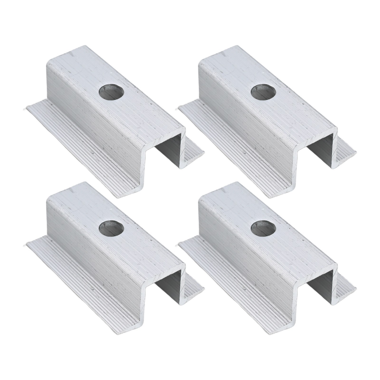4/10x Solar Middle Clamps PV For Frame Height 25 - 50MM Aluminum Alloy