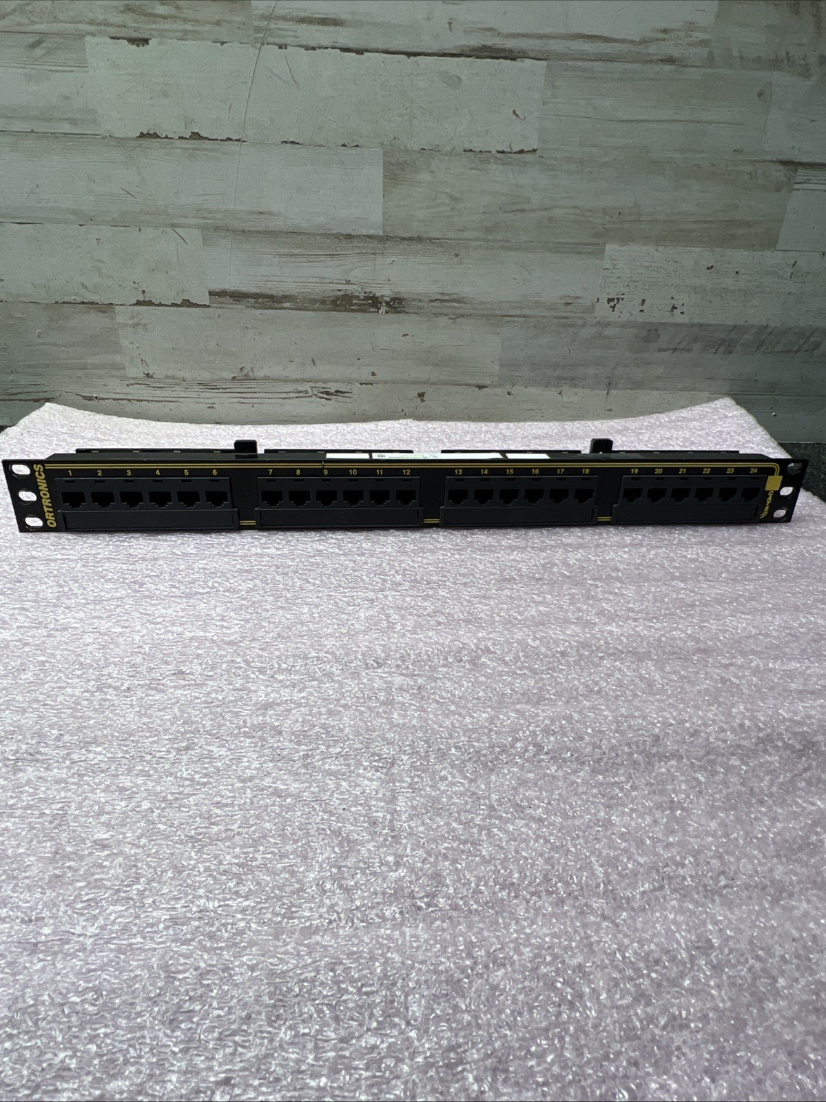 Used Ortronics OR-851004862 24 Port 110 Patch Panel Cat 5
