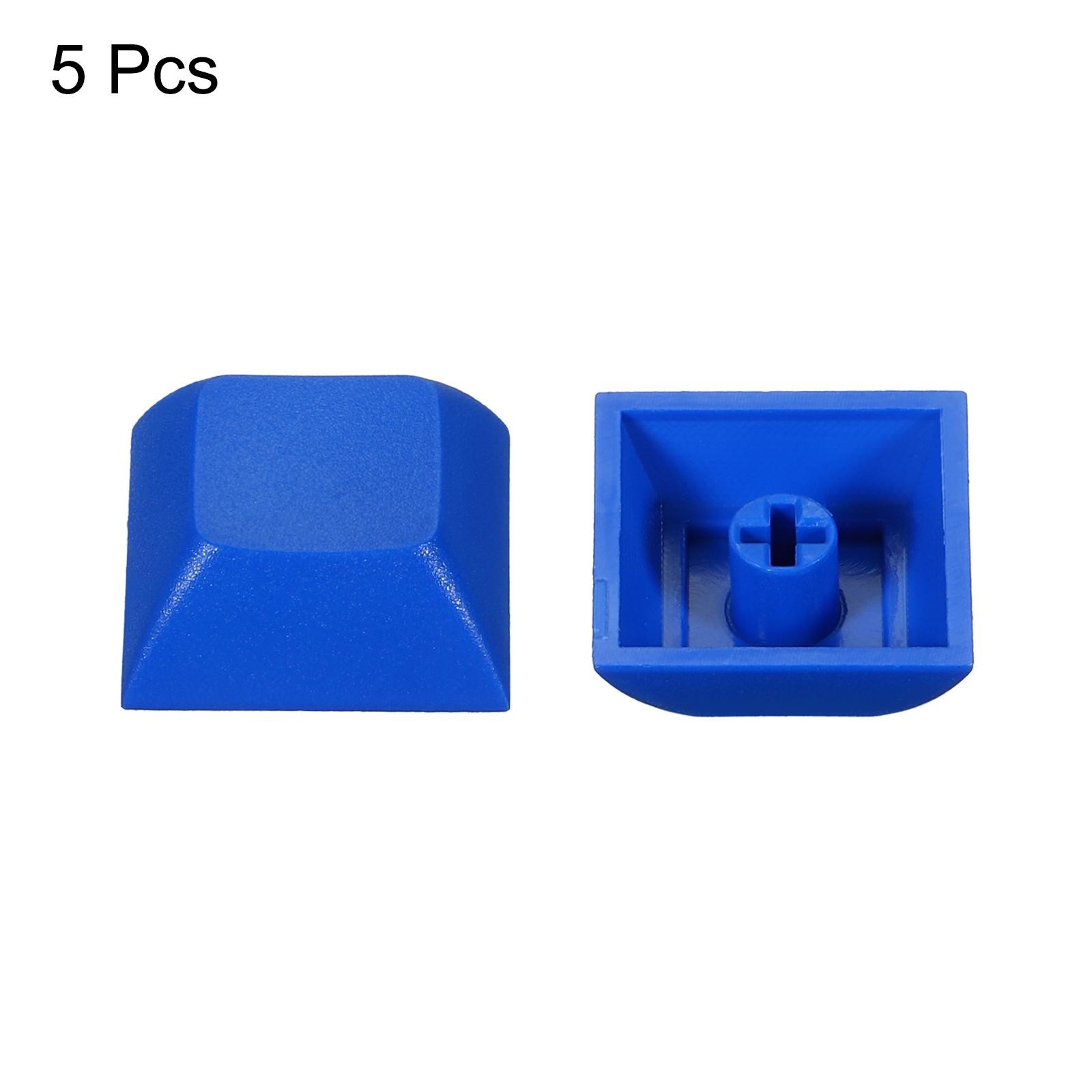 1U Blank Keycaps, 5 Pack MX Keyboard Replacement Universal PBT Mechanical, Blue