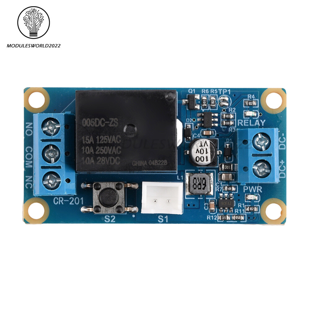 DC5-28V wide voltage 1-Channel Single Button Bistable Self-Locking Relay Module