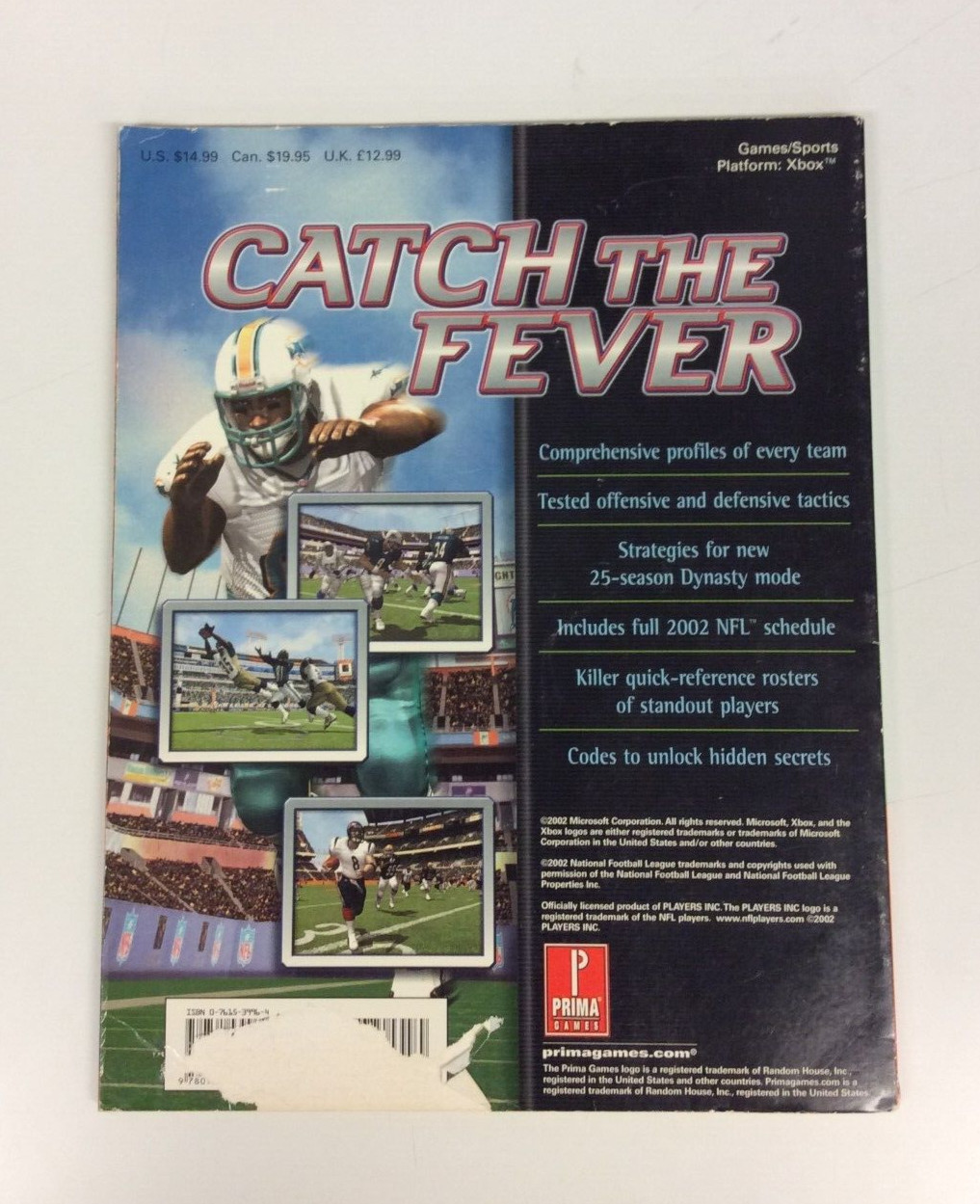 NFL Fever 2003 Prima Official Strategy Guide Microsoft Xbox Peyton Manning