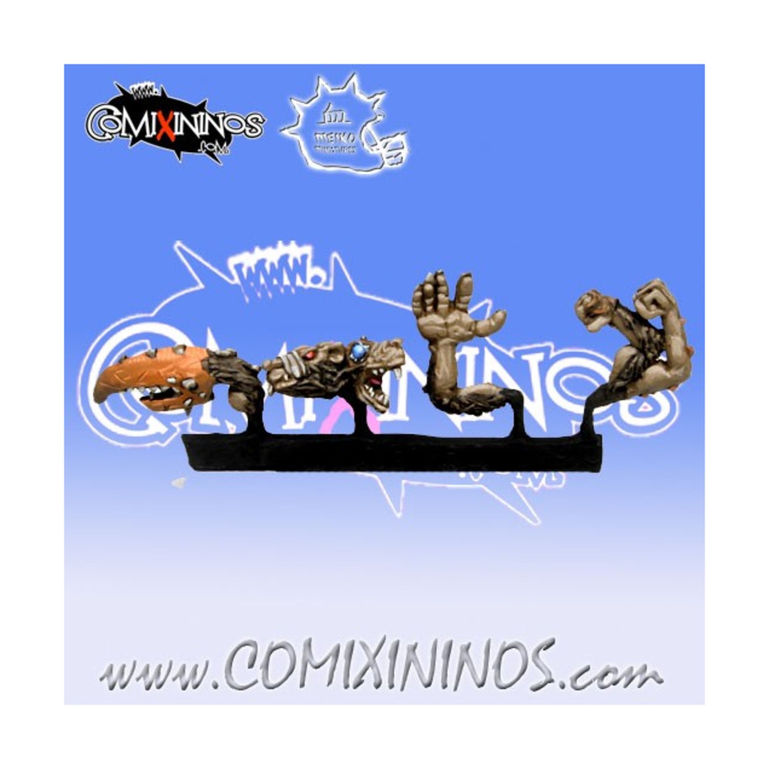 Comixininos Fantasy Football Ratmen 28mm Ratmen Mutations Pack New