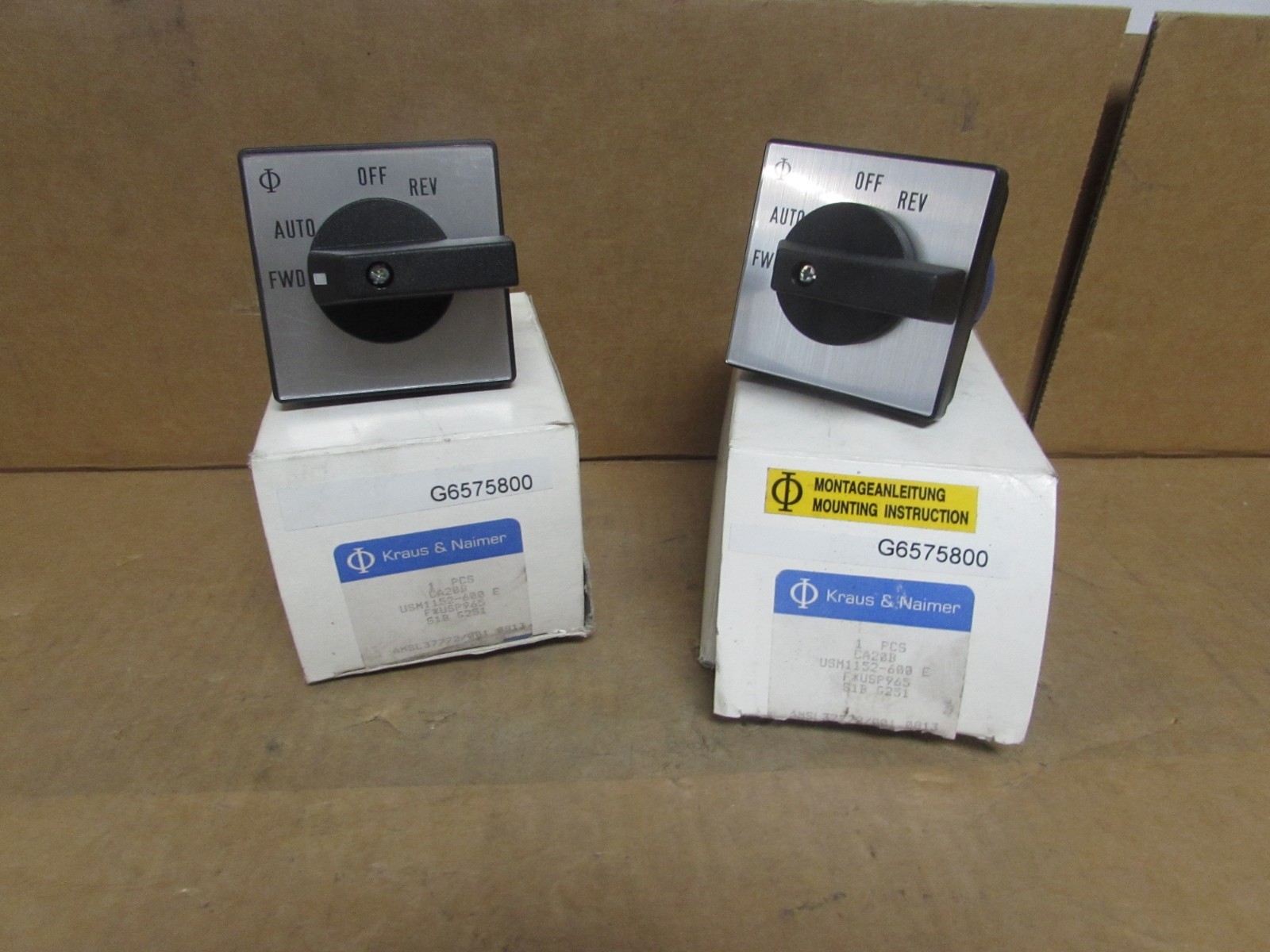 KRAUS & NAIMER CA2OB ROTARY DRUUM SWITCH 30AMP ( NEW IN BOX!! ) ****LOT OF 2****