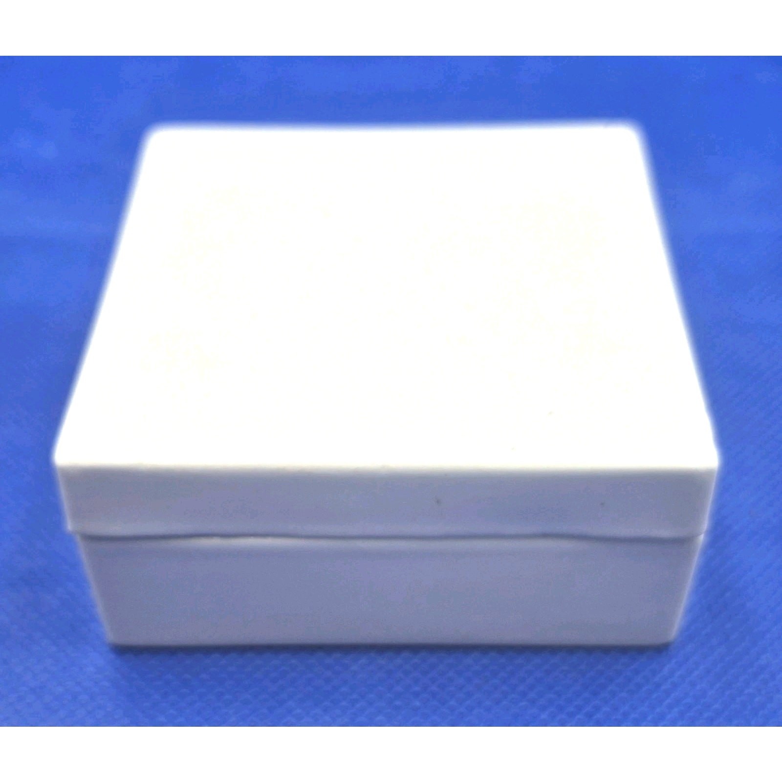 Small Vintage White Porcelain Trinket Box 3x3" Signed
