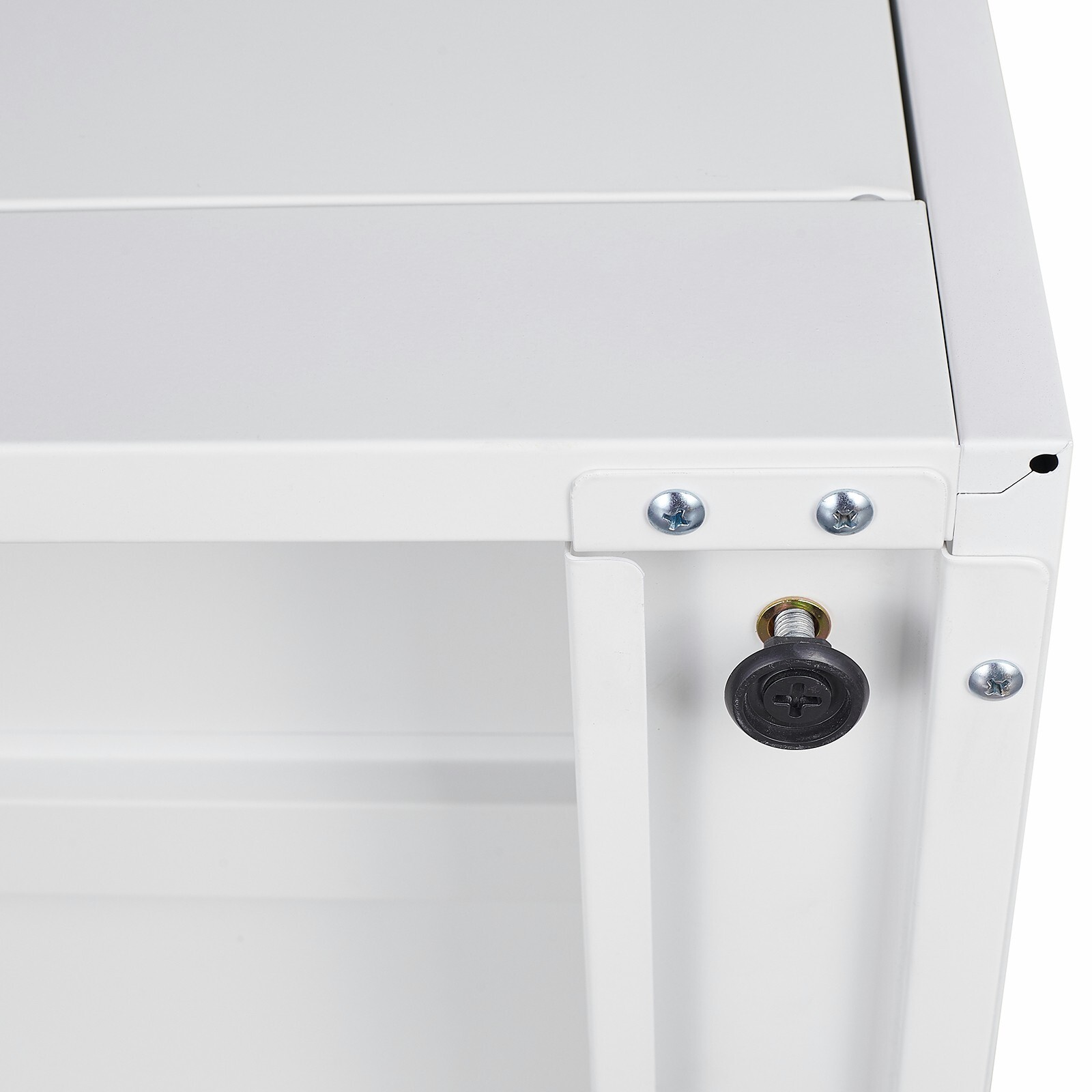 Metal Storage Cabinet with 4 Adjustable Shelves 2 Locking Door for Home Garage