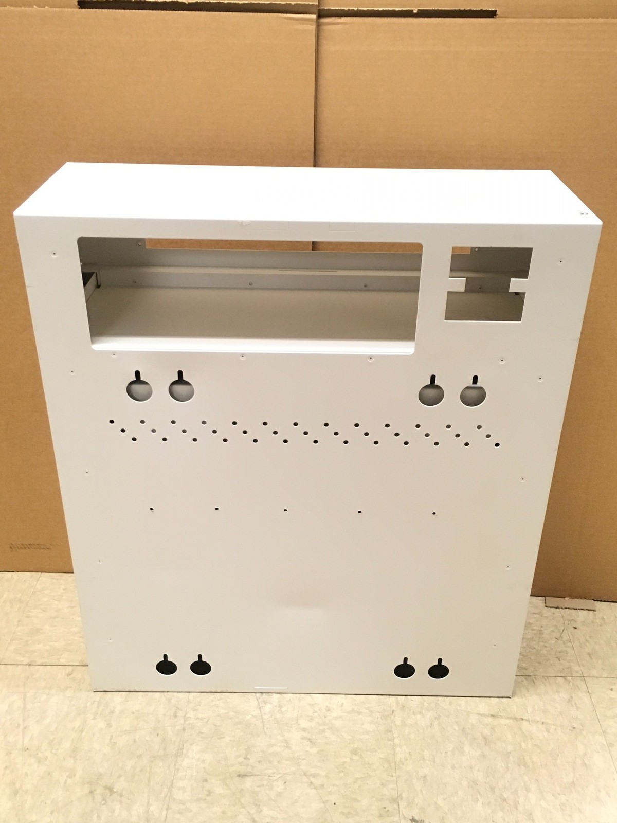 Extron MLM-WB+ White Lockable Metal Wall Box – 4U Rack AV Cabinet Flip-Down