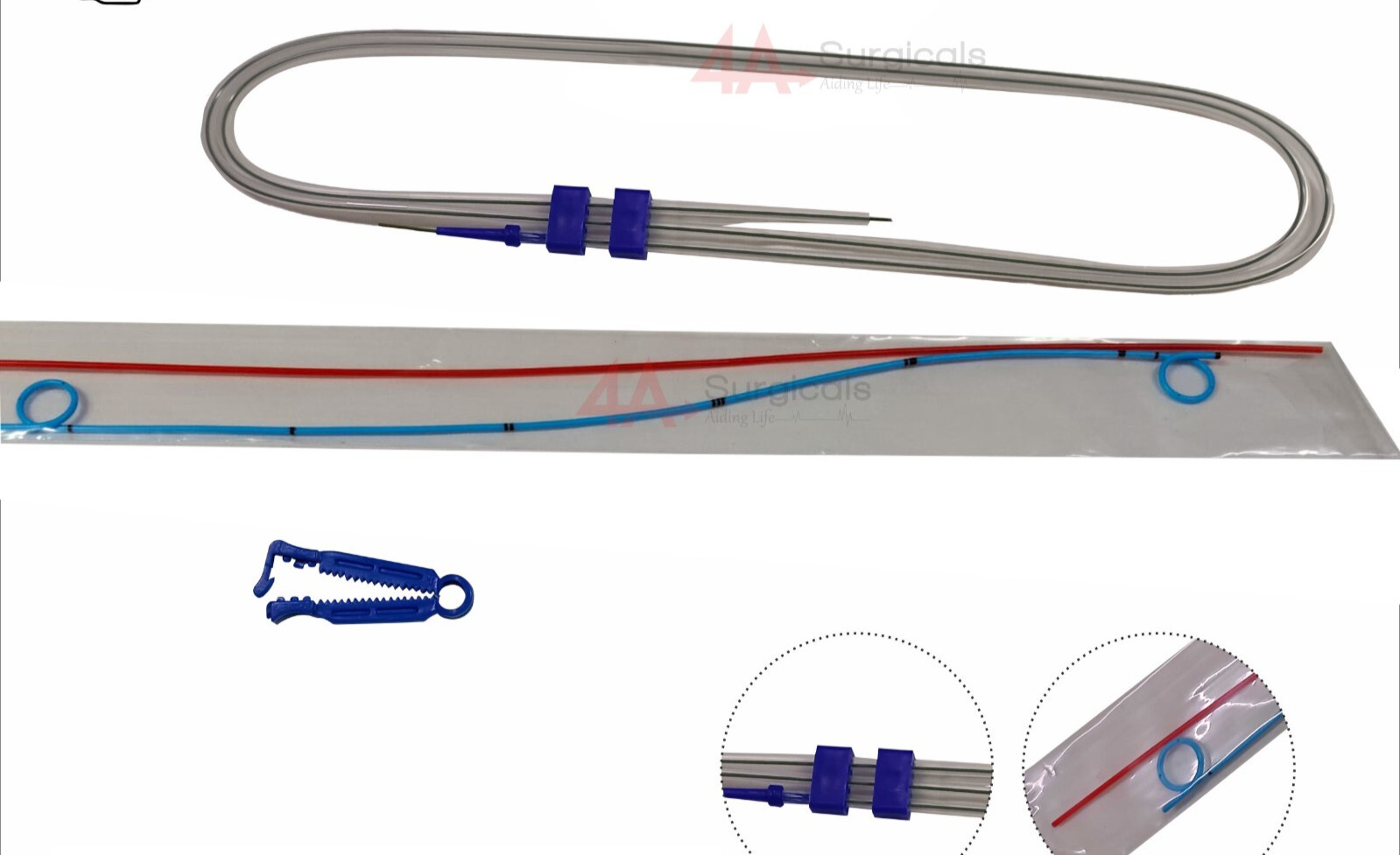 4A Double J  Set with pusher, guidewire, clamp  5Fr 26cm 10 pieces