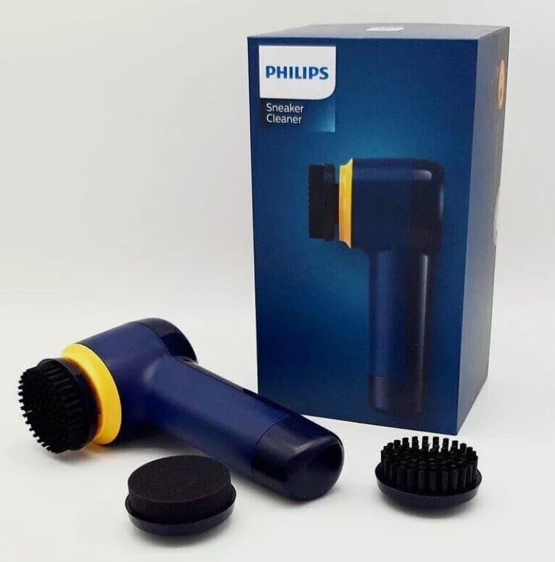 Philips Sneaker Cleaner Trainer Cleaning Kit with 3 Brush Heads GCA1000/60 Care