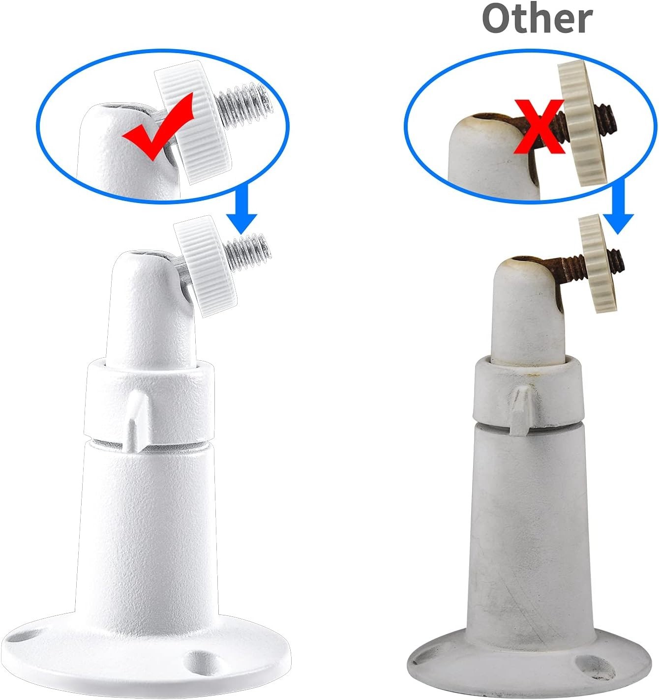 Durable Indoor/Outdoor Adjustable Security Camera Wall Mount - Easy Installation
