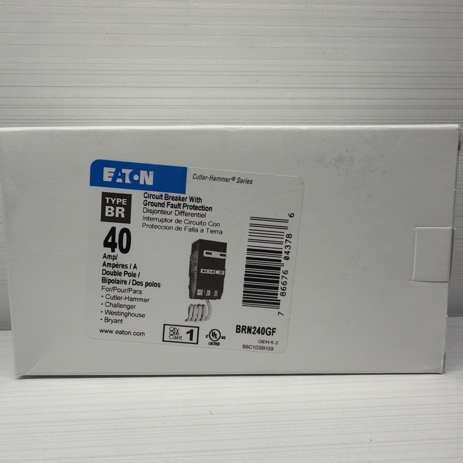 ✅Eaton - BRN240GF - 40 amp Eaton Br Gfci Circuit Breaker, 40A, 120/240V