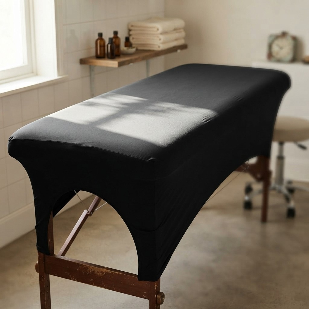 Machine Washable Spa Bed Cover - Soft Protective Topper for Beauty Tables