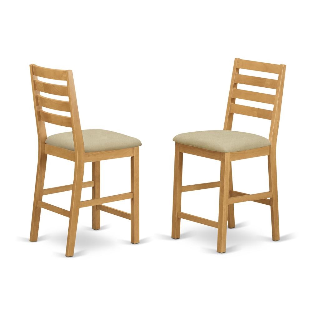 PBCF3-OAK-C 3 Pc counter height pub set - Table and 2 counter height Chairs.