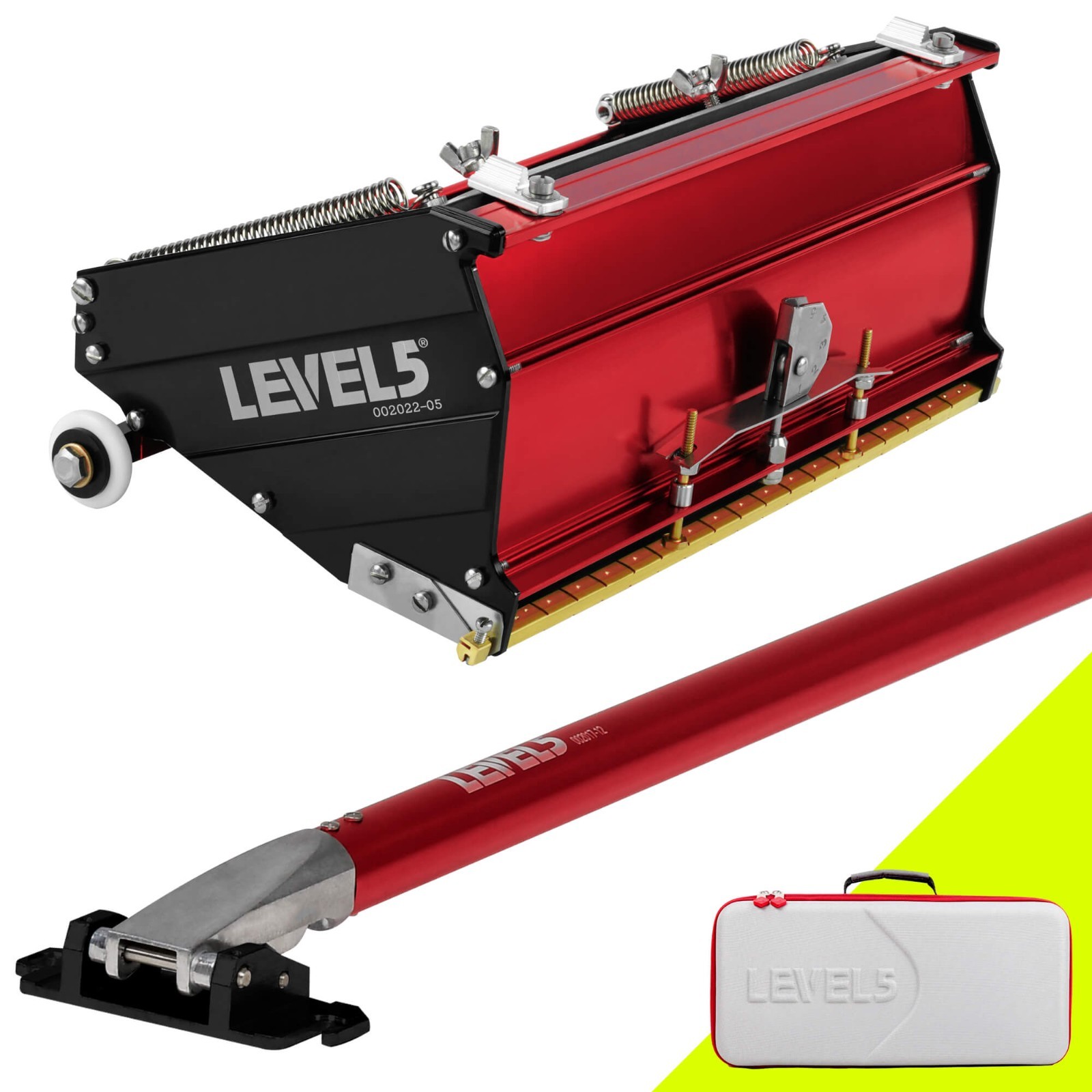 LEVEL5 Drywall Tools 12" MEGA Flat Box w/ 40" - 62" Extendable Handle | 4-577