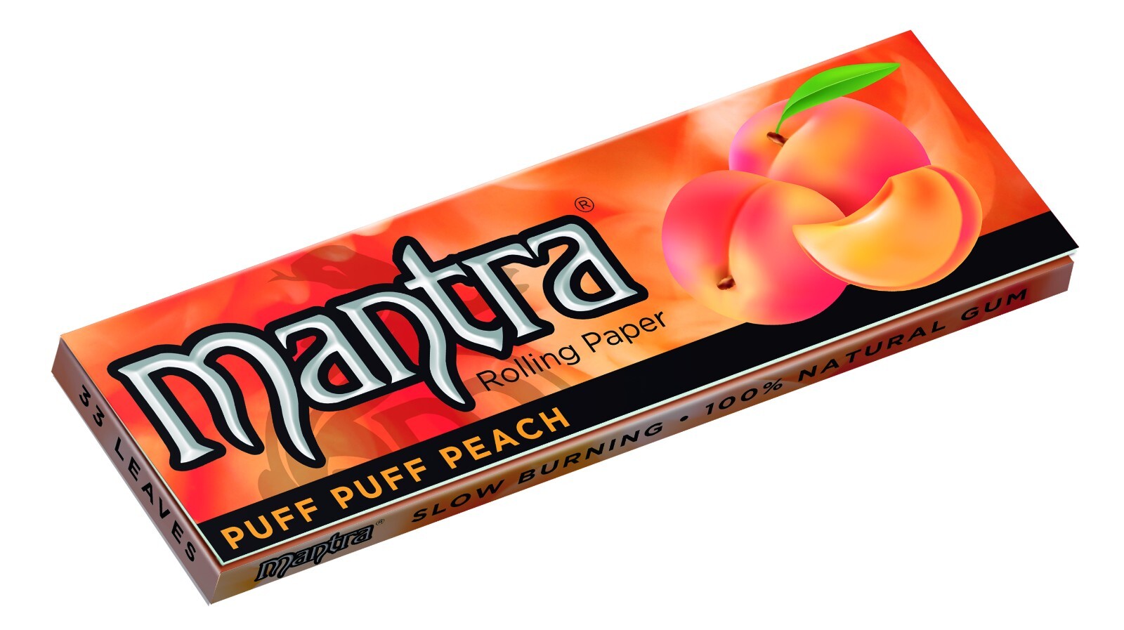Mantra Papers Peach Flavored Rolling Paper Full Box (24 Booklets)