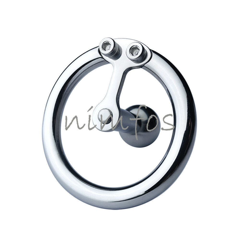 New Solid Steel Ball Inverted Cage with Removable 12mm Male Chastity Device