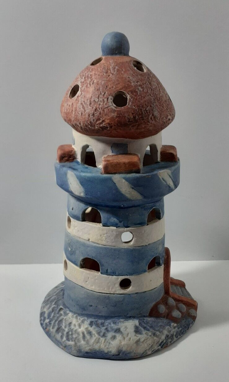 Nautical Lighthouse Ceramic Tealight Candle Holder Ornament By Advanced Giftline