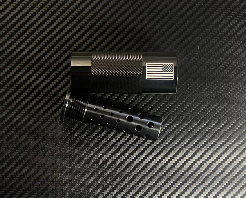 1/2x28 (For 9mm) Engraved Hybrid Muzzle Brake Compensator