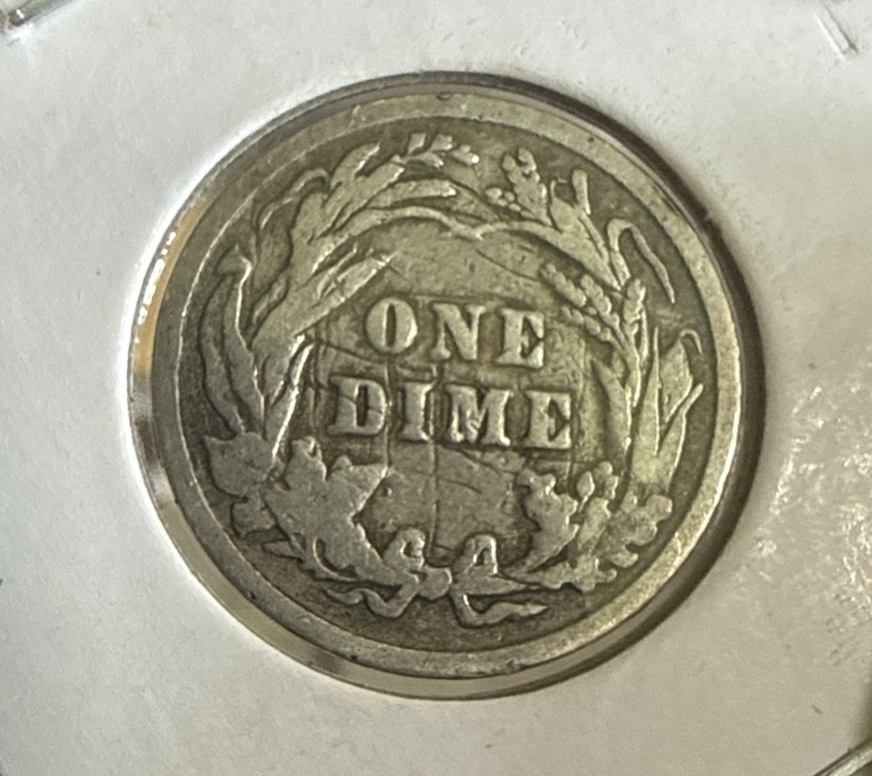 1901 Barber Dime Good Details