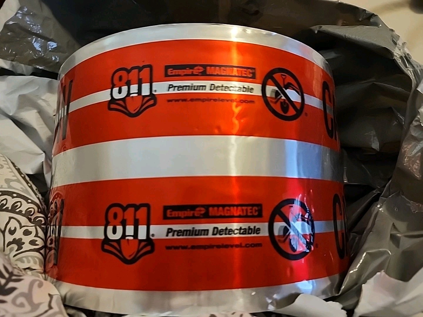 Empire 31-109 Detectable 6"x1000' "CAUTION ELECTRIC LINE BELOW" Warning Tape ⚡️⚡