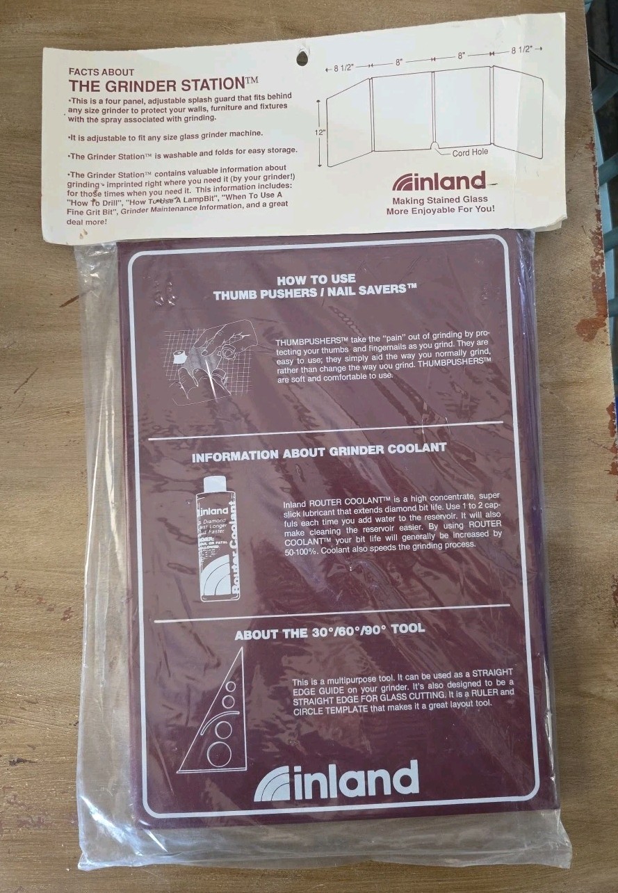 Vintage Inland Grinder Station Splash Guard, 4 Panel