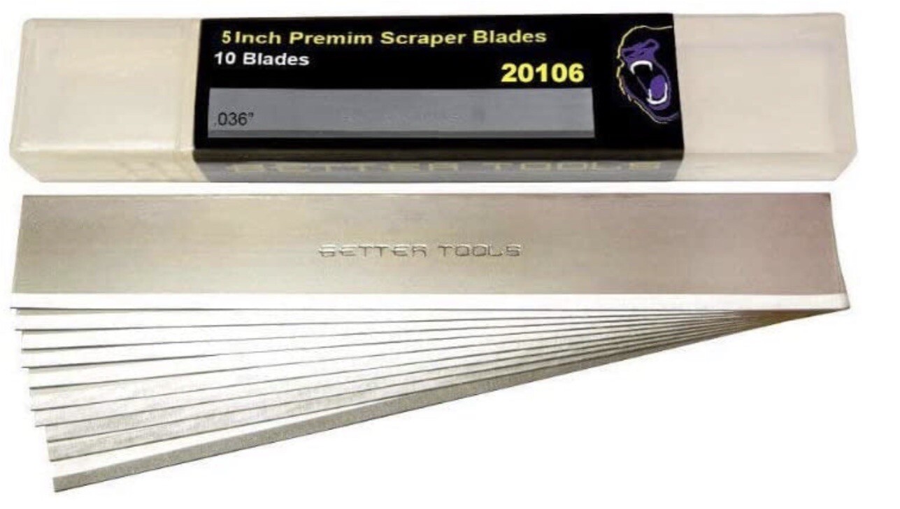 Better Tools 5” Scraper Blades, 1 Box