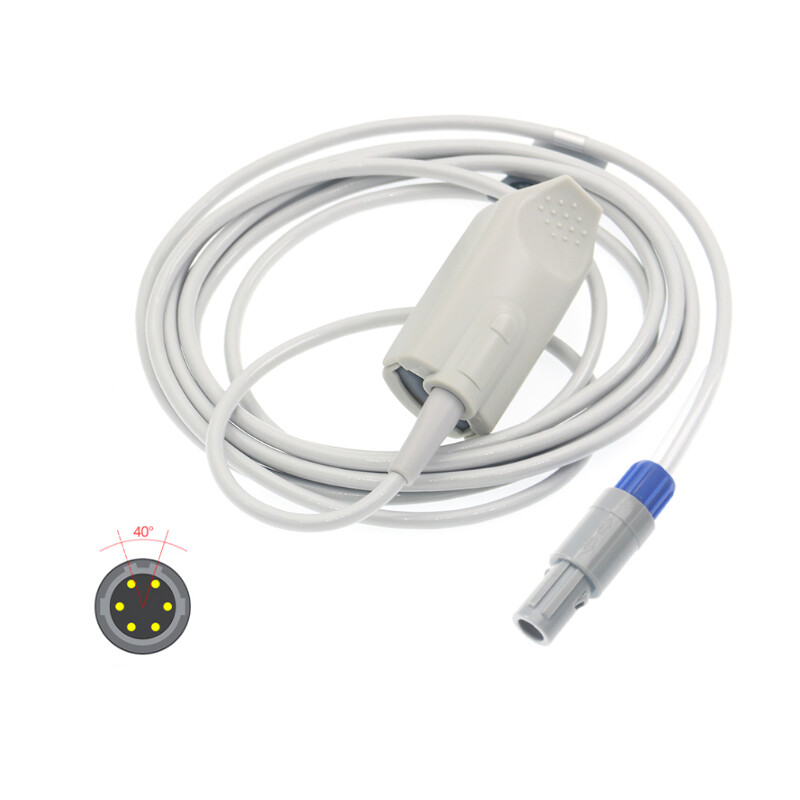 6Pin SpO2 Sensor Probe Cable 10ft For Mindray Passport V Series Patient Monitor