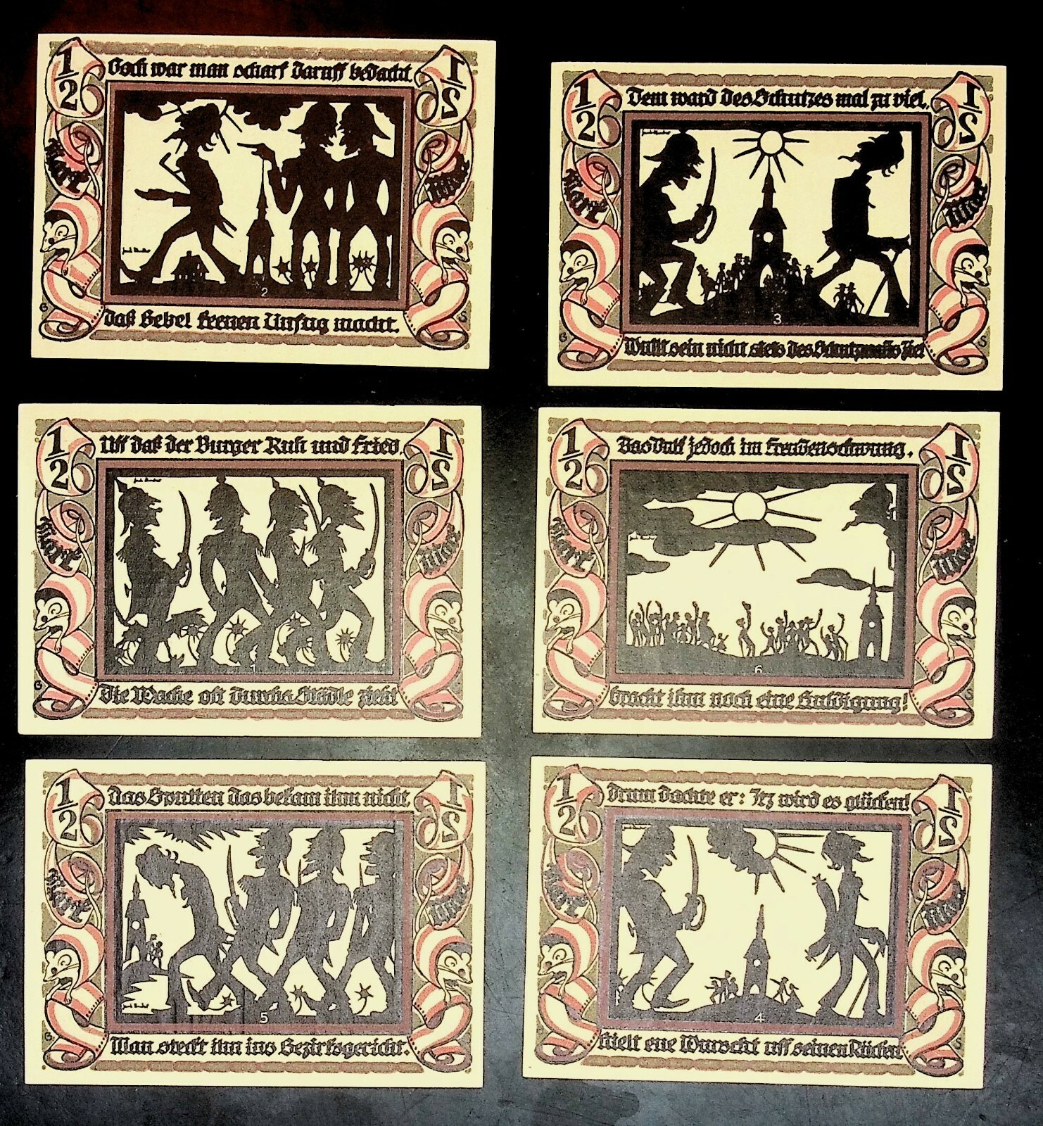 1921 Germany GLAUCHAU set of 50 Phennig Banknote / Notgeld