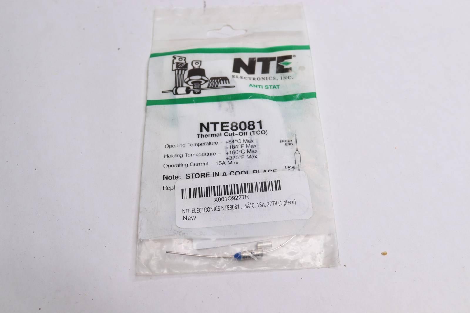 NTE Thermal Cutoff Fuse 15A 277V NTE8081