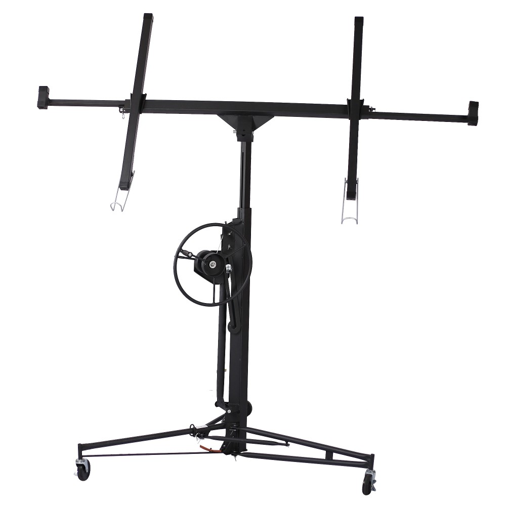 Drywall Panel Hoist Lift Jack 16ft Rolling Ceiling Lifter Heavy Duty Steel