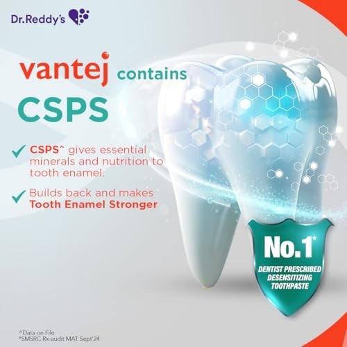 Vantej Sensitivity Protection Toothpaste 100g Dentist Recommended 3Pcs with 2027