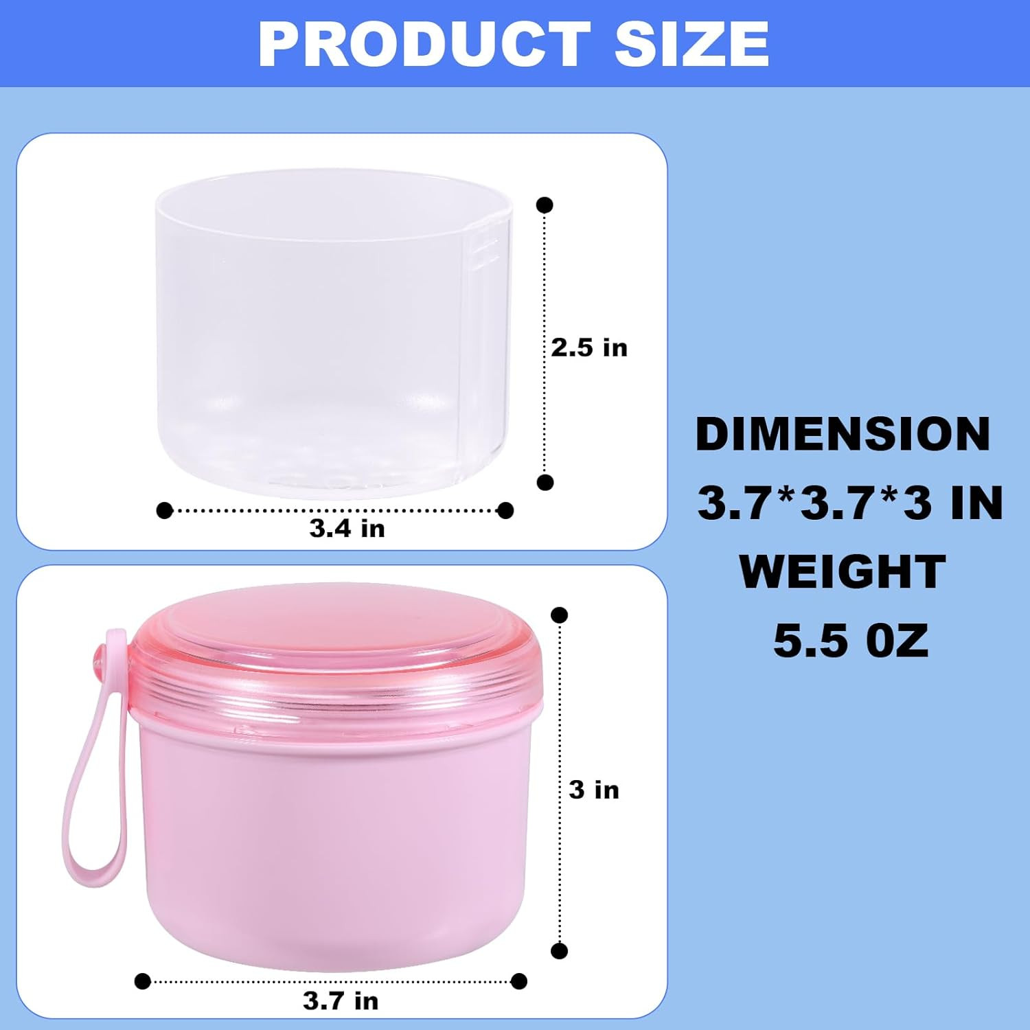 Denture Case Leak Proof Denture Bath Cup for Travel Pink