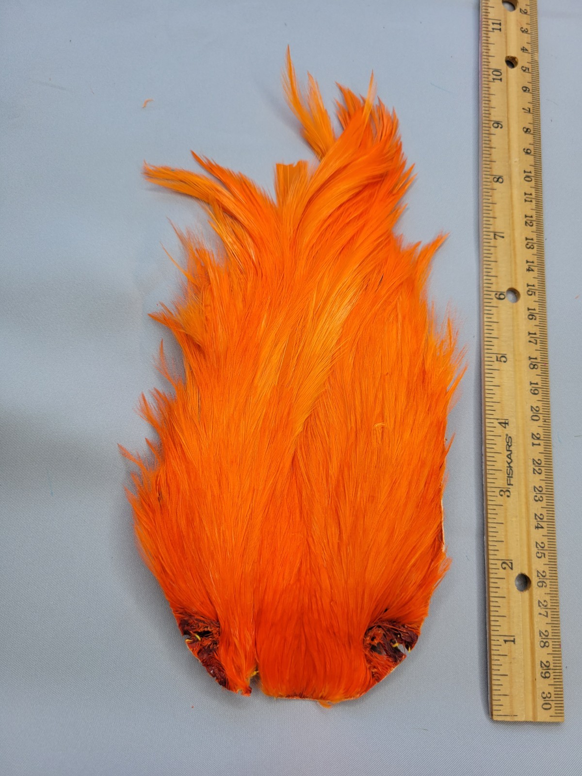 Lot 113,  Top Quality  ORANGE  India Rooster Streamer Neck Cape Feathers