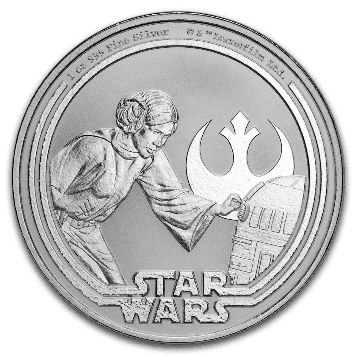 2025 Niue Star Wars Princess Leia 1 oz Silver Bullion Coin
