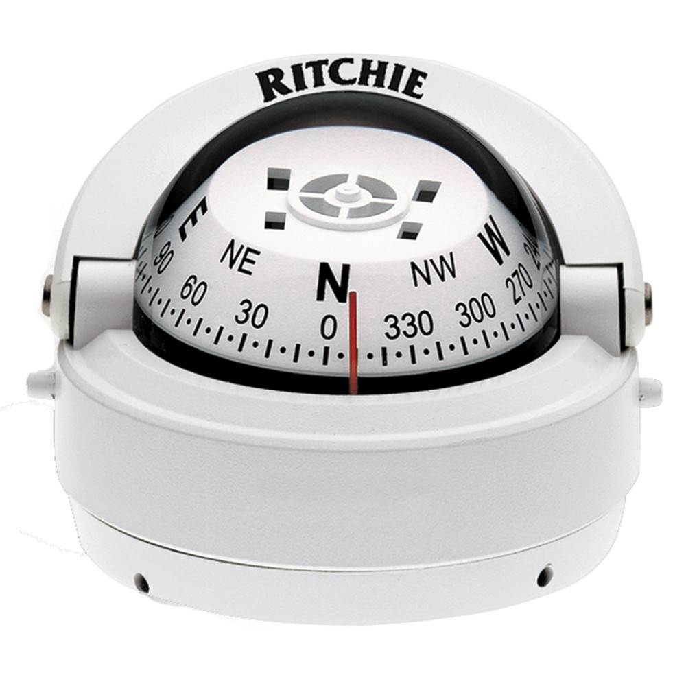 Ritchie S-53W Explorer Compass - Surface Mount - White S-53W UPC 010342160508