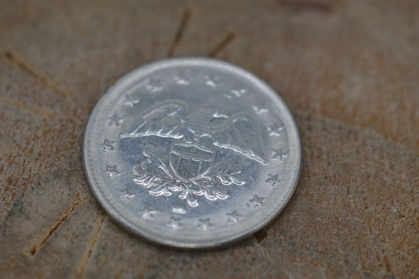 No Cash Value Token Circulated Eagle & Shield Design Stars